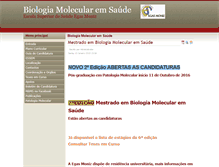 Tablet Screenshot of biologiamolecularemsaude.egasmoniz.edu.pt