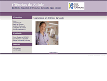 Tablet Screenshot of cienciasdasaude.egasmoniz.edu.pt