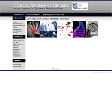 Tablet Screenshot of cienciasforenses.egasmoniz.edu.pt